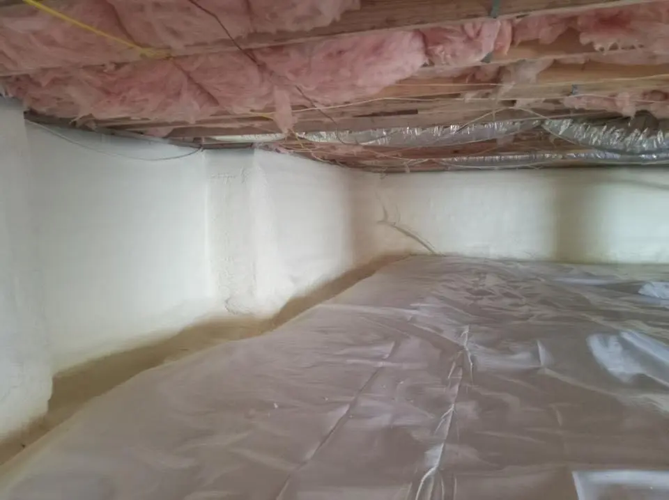 Crawl space encapsulation with closed-cell spray foam for Attic Insulation in Greenbrier